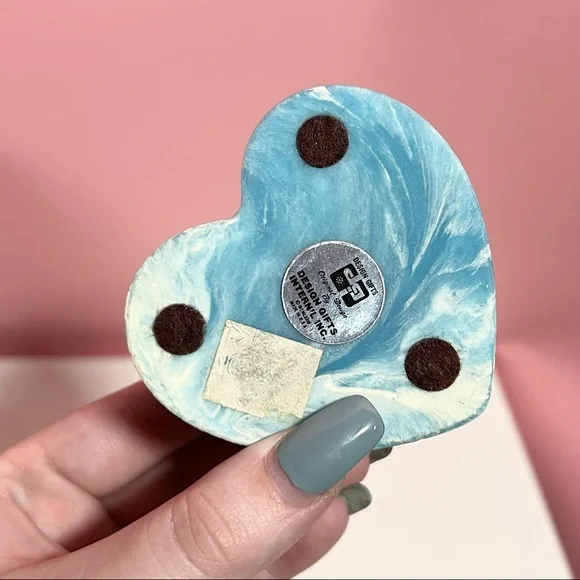 Vintage blue heart rose trinket box - Picture 5 of 5